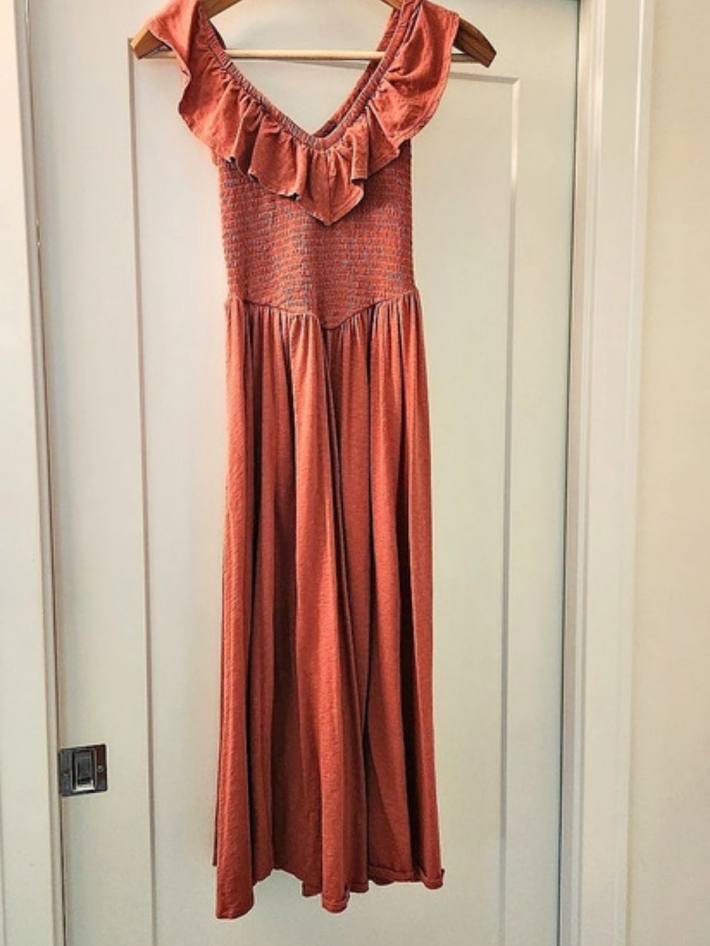 American Eagle Sunchaser Knit Drop Waist Midi Dress